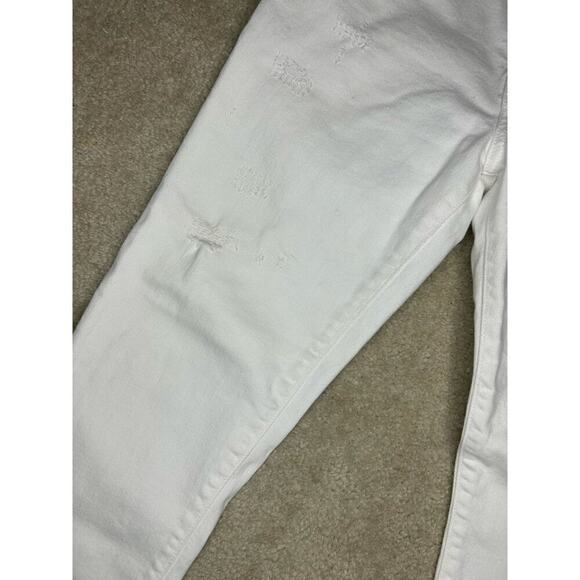 Zara White Distressed 34 waist, 27 inseam, Raw Edge High Rise PLUS - Picture 7 of 10